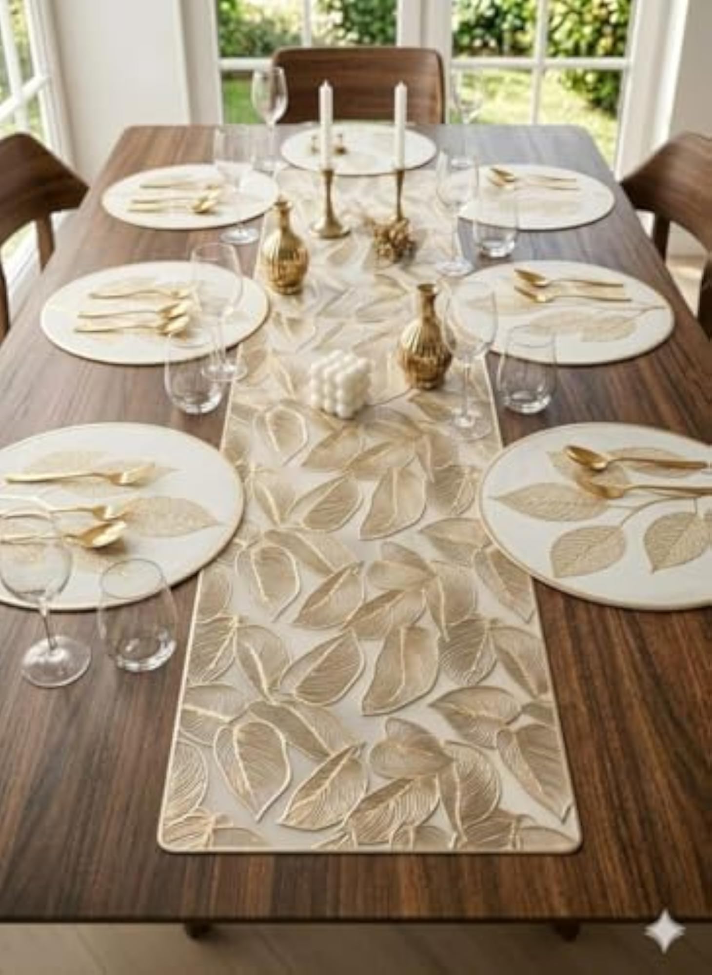Placemat and Table Runner Set Combo for Dining Table